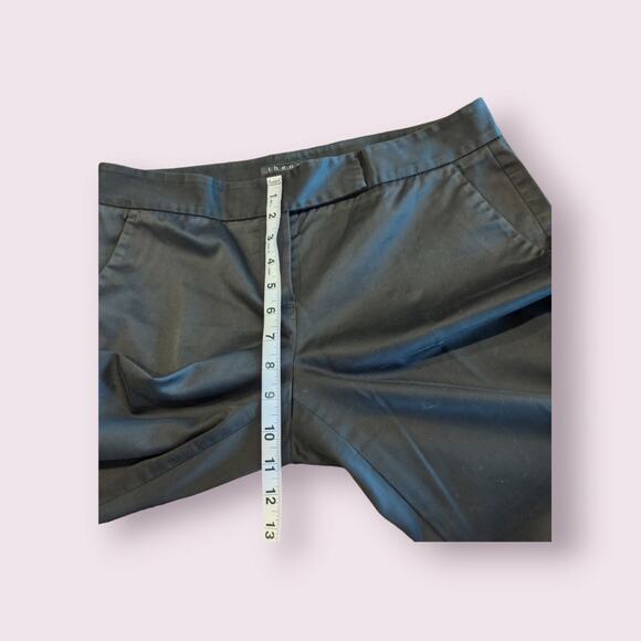 Theory Women's Chino Wide Flare Leg Dress Pants Black Size 12 - Picture 5 of 9